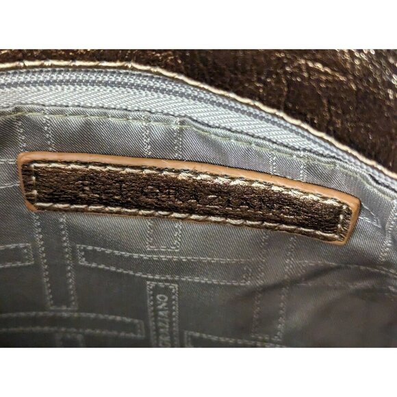 RJ Graziano Crossbody Handbag Purse Bronze Leopard Leather Bag Tassel - Picture 10 of 14